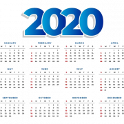 Tutti i mesi Calendario 2020 Sfondo PNG Immagine