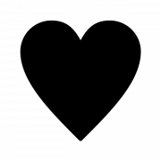 Schwarzes Herz Symbol PNG kostenloser Download