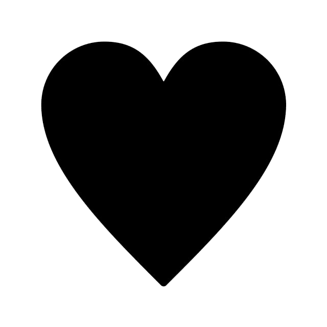 رمز القلب الأسود PNG تنزيل مجاني