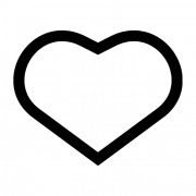 Simbol jantung hitam transparan