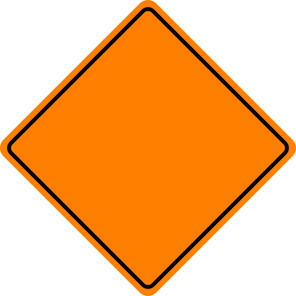 Blank Construction Sign