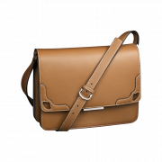 Brown Leather Bag PNG HD Image