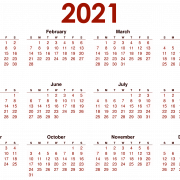 Kalender 2021 PNG -afbeeldingen