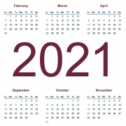 Calendrier 2021 PNG PIC