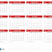 Calendrier 2021 PNG Picture