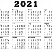 Calendario 2021 trasparente