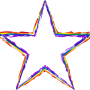 Chromatic Rainbow Star PNG