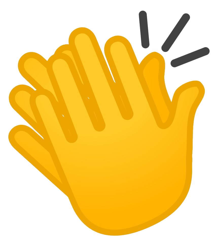Clapping Hands Emoji PNG Clipart