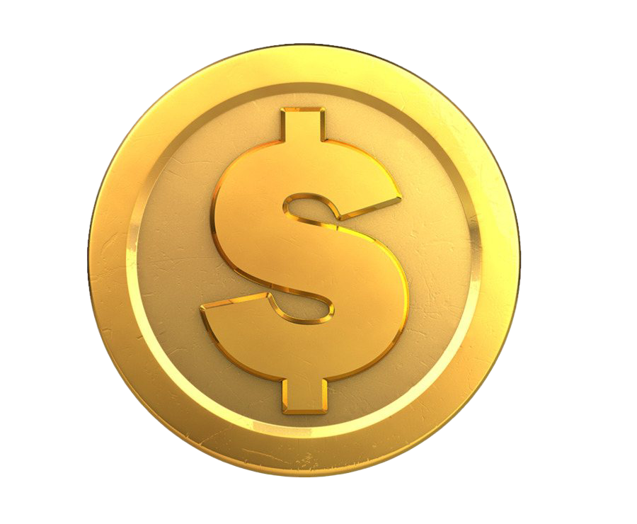 Dollar Gold Coin PNG