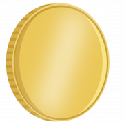 Пустая золотая монета PNG Clipart