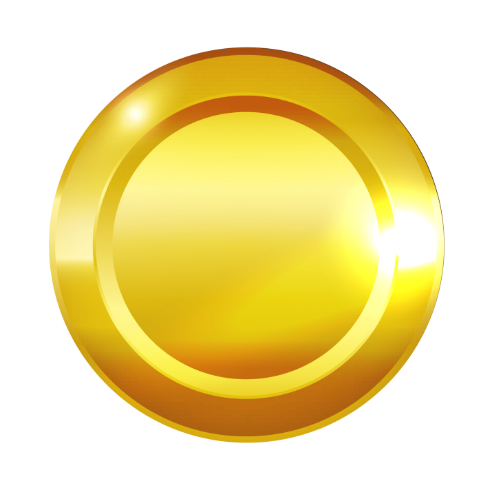 Empty Gold Coin PNG Image