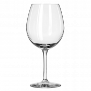 Leeres Weinglas transparent