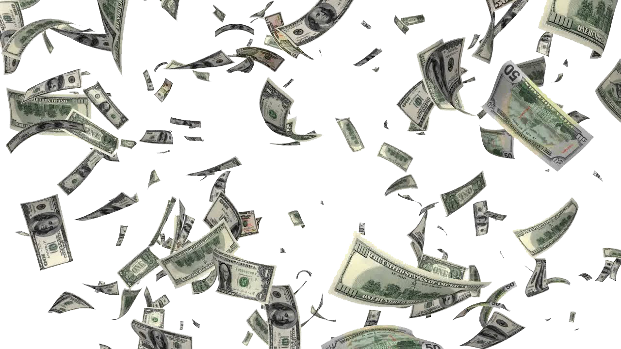 Falling Money PNG High Quality Image