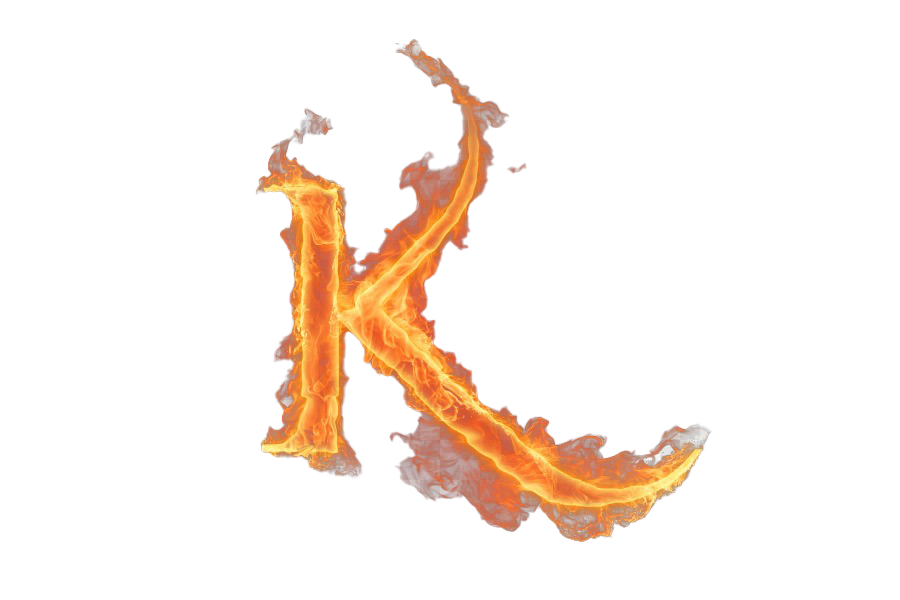 Fire K Letter PNG Image