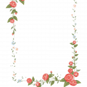 Cadre de fleurs PNG