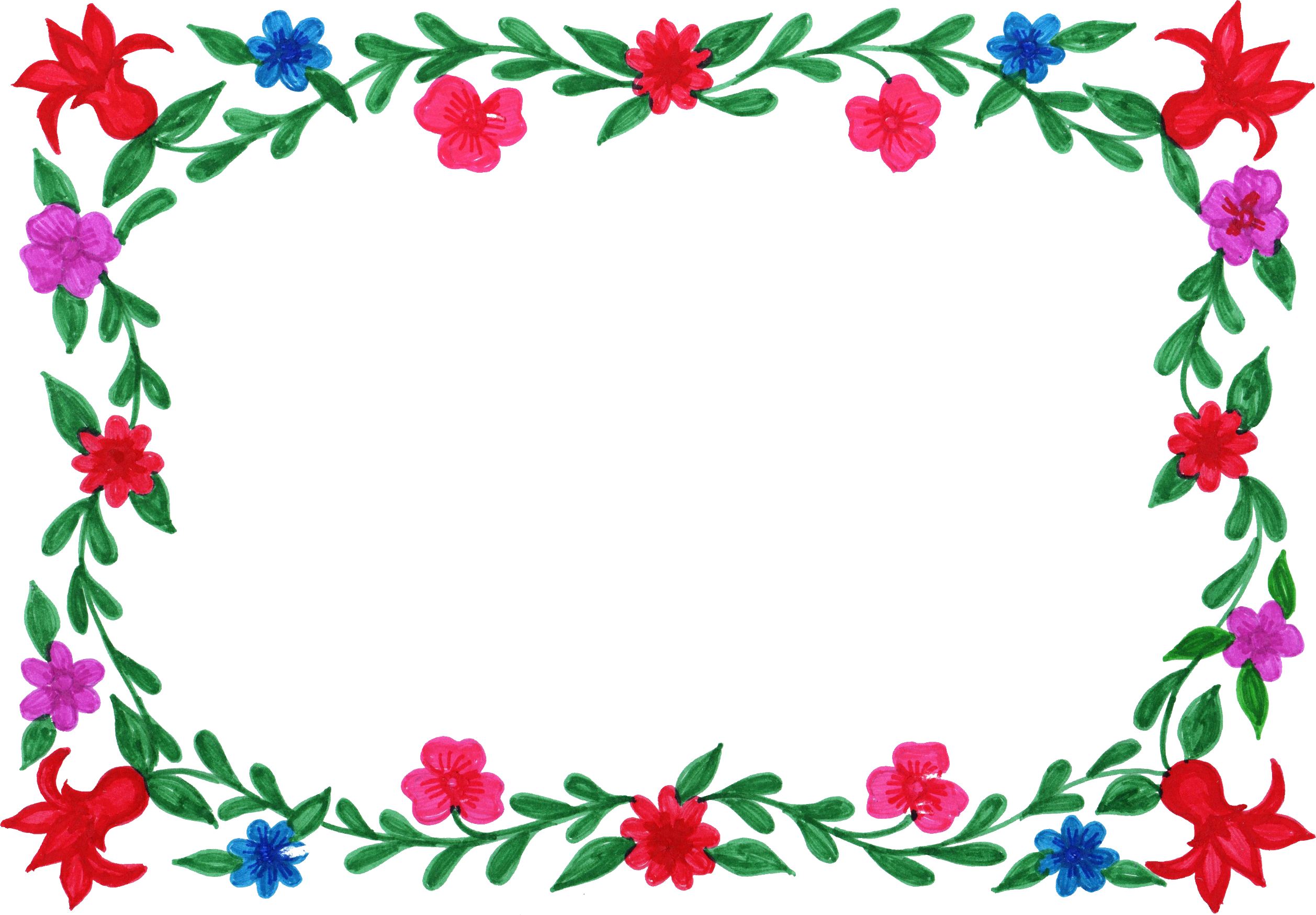 Flower Frame PNG Clipart