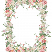 Image PNG du cadre de fleurs