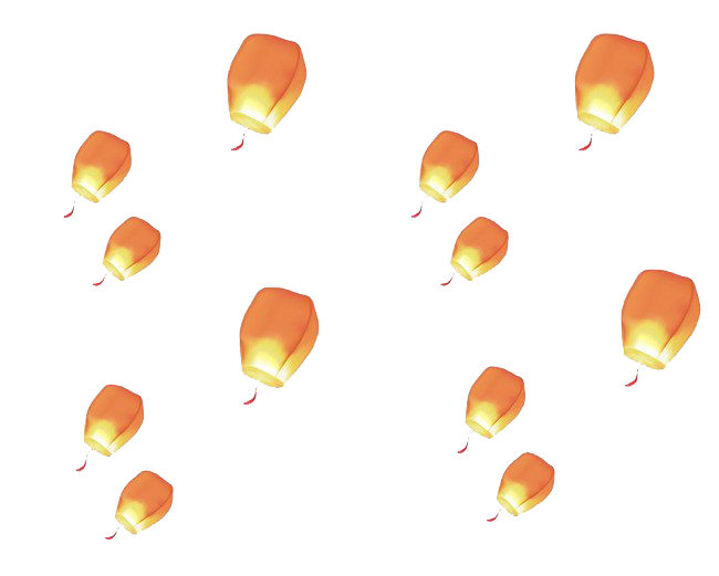 Flying Sky Lantern PNG Image