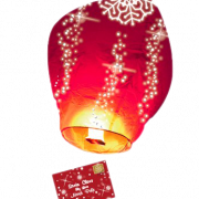 Flying Sky Lantern PNG Picture