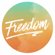 Freedom Word PNG Image