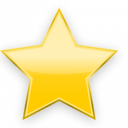 Estrela amarela brilhante PNG