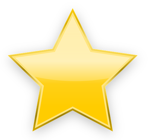 Glossy Yellow Star PNG