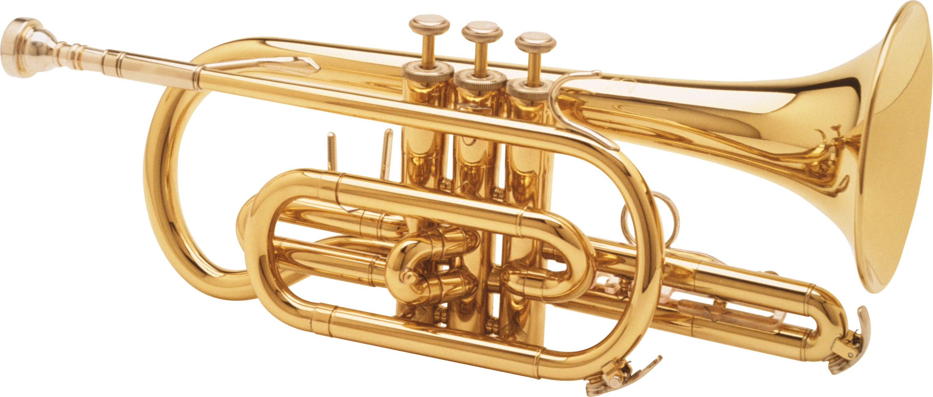 Gold Trumpet PNG File