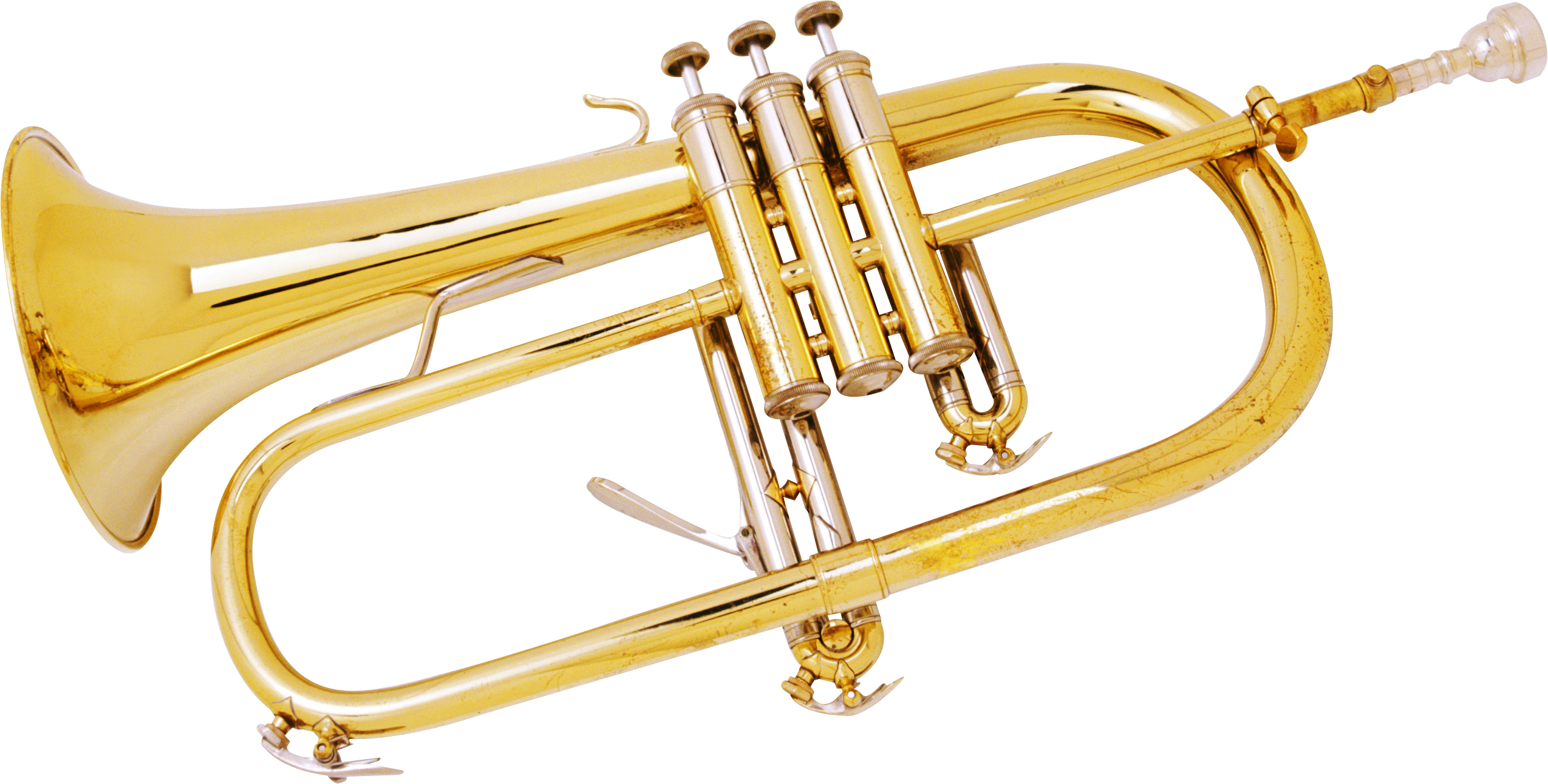 Gold Trumpet PNG HD Image