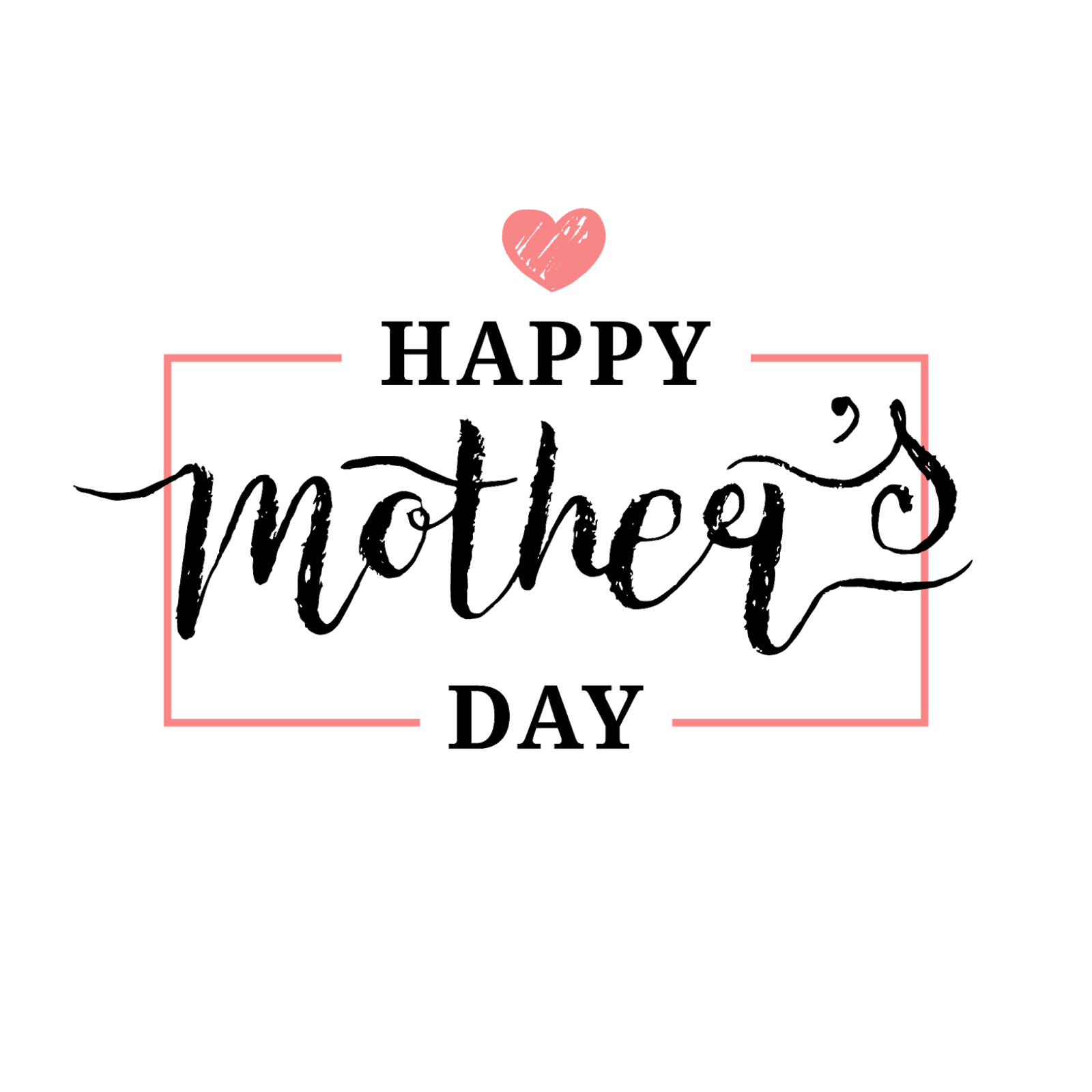 Happy Mothers Day Text PNG High Quality Image