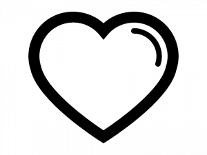 Símbolo del corazón transparente
