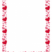 Heart Valentines Day Border PNG Clipart