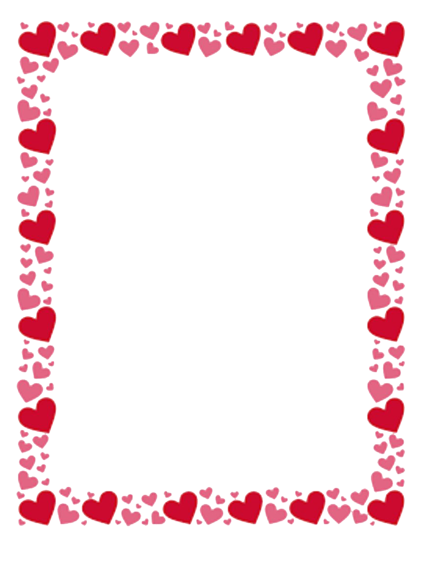 Heart Valentines Day Border PNG Clipart