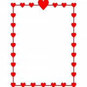 Heart Valentines Day Border PNG File