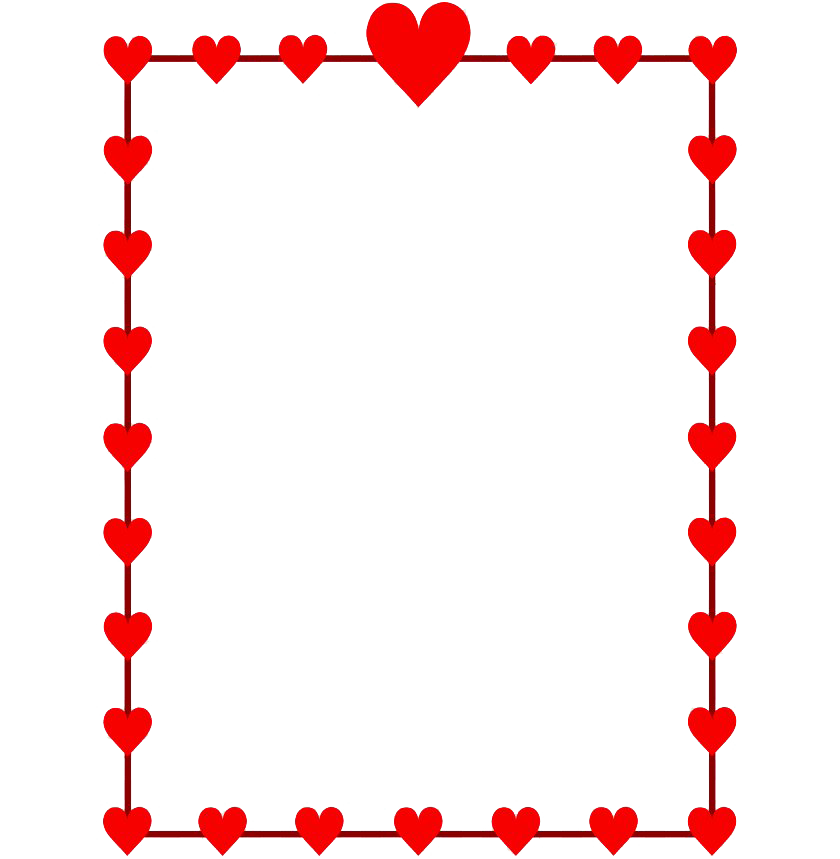 File PNG Perbatasan Hari Kasih Sayang Jantung