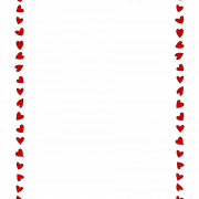 Heart Valentines Day Border PNG Free Download