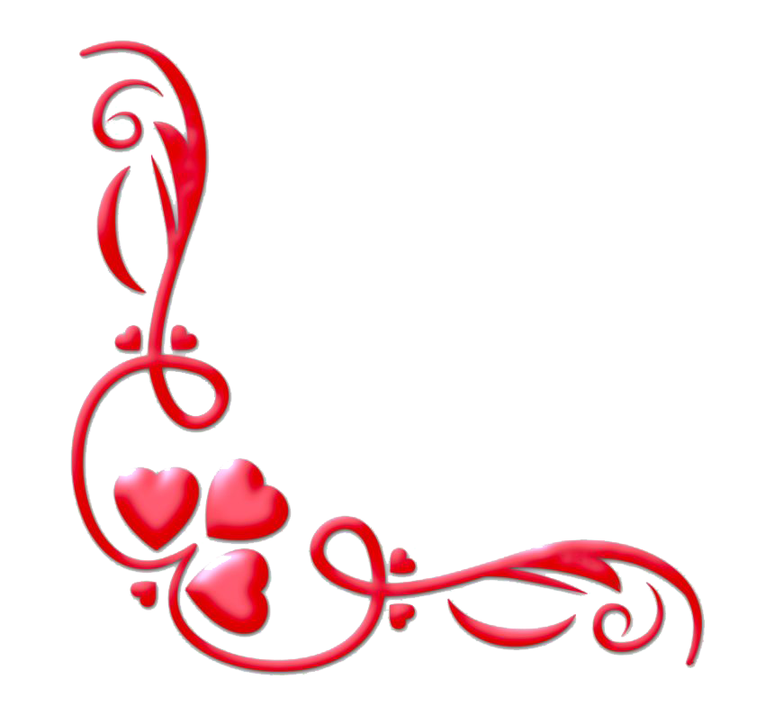 Heart Valentines Day Border PNG Image