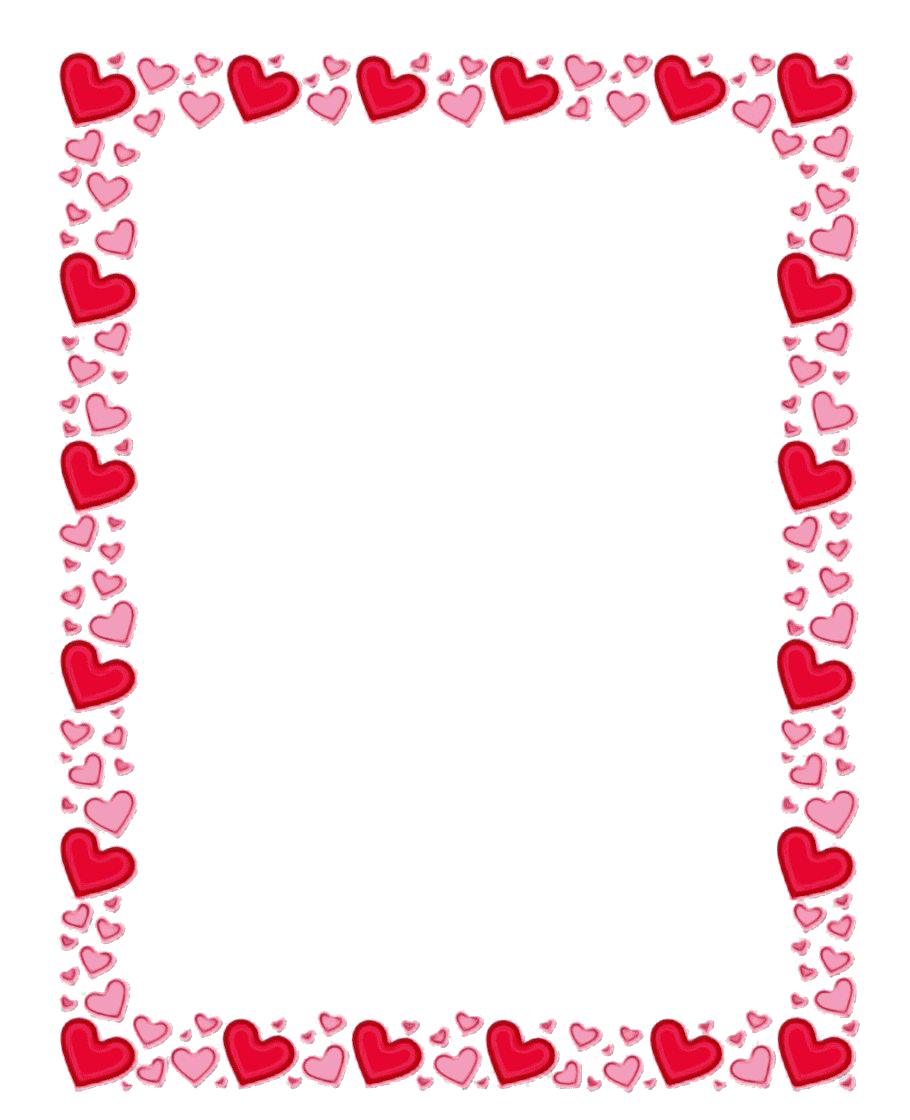 Heart Valentines Day Border PNG Pic