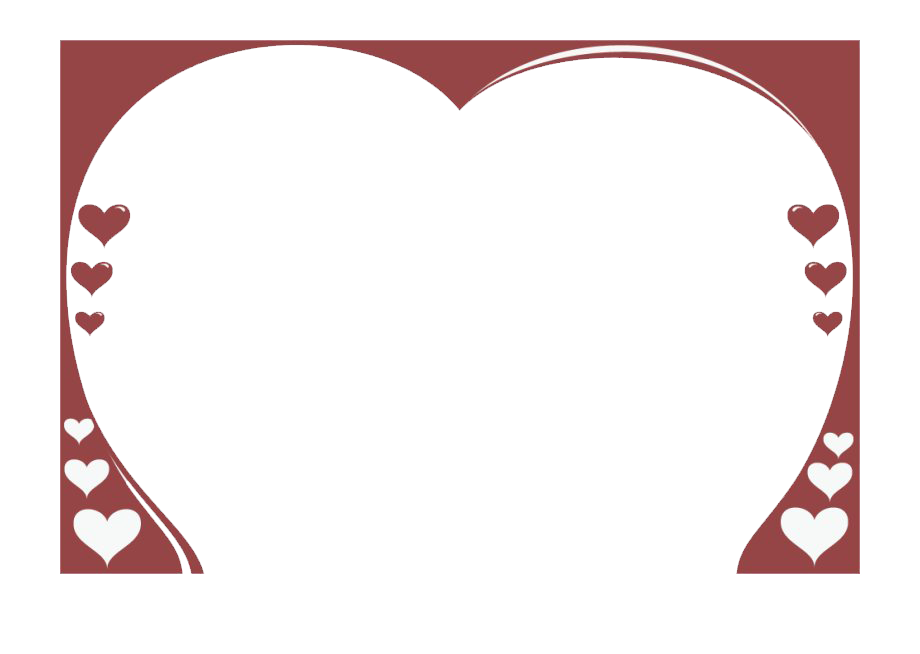 Heart Valentines Day Border PNG