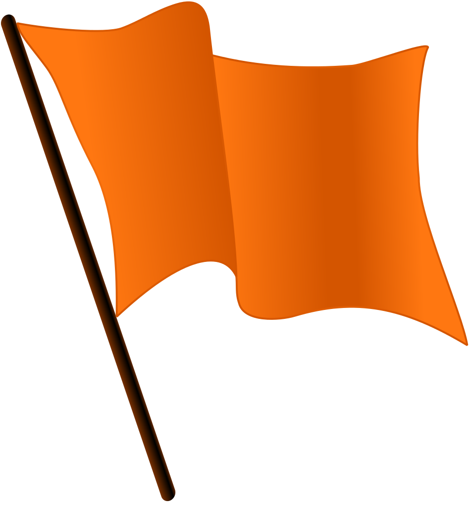 العلم البرتقالي شفاف