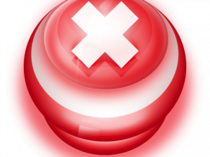 Imagem PNG de botão de fechamento vermelho