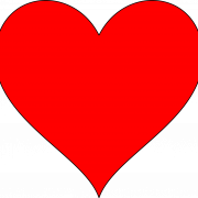 Rotes Herzsymbol transparent