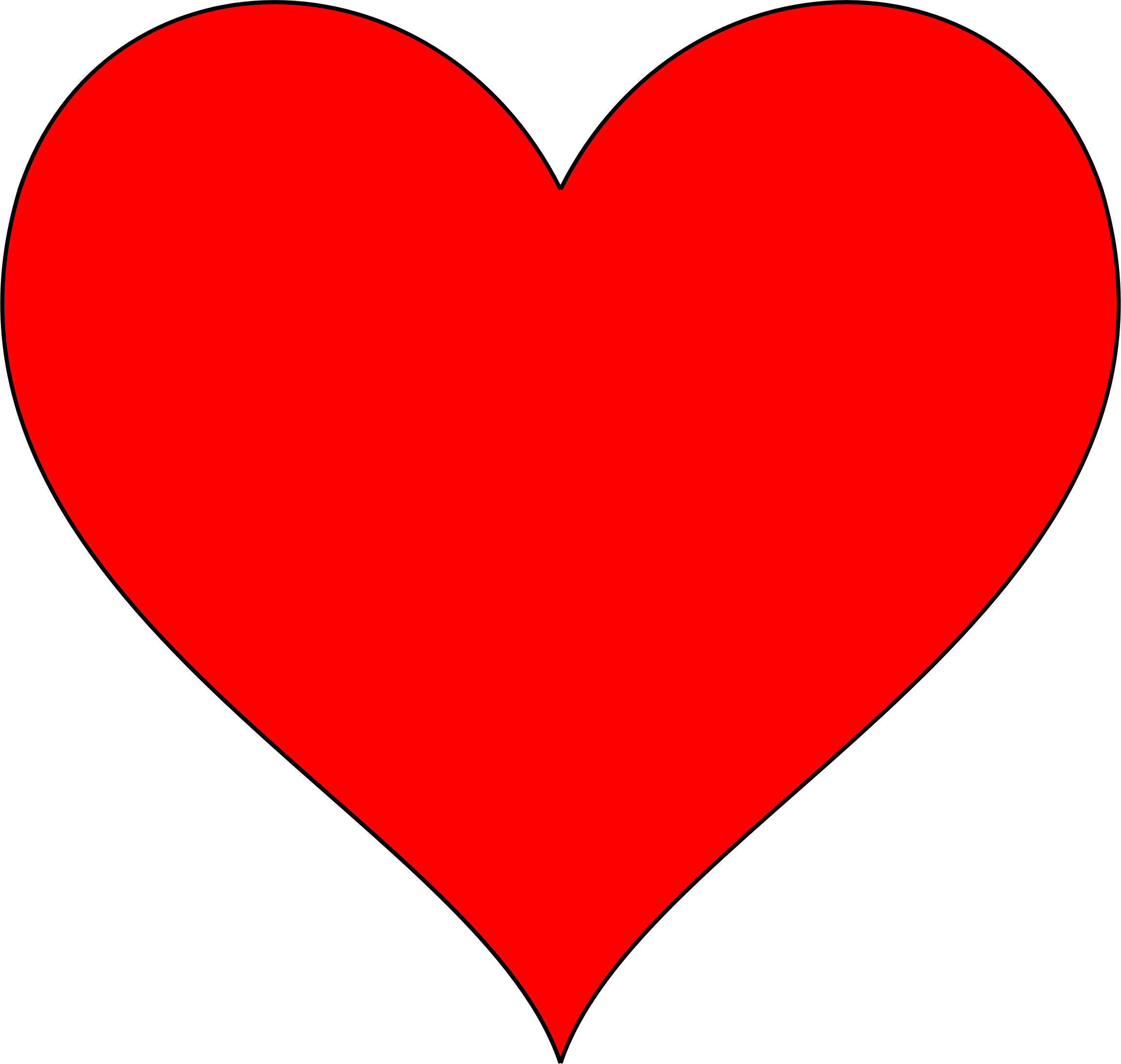 Rood hartsymbool transparant