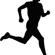 Running Silhouette Background PNG Image
