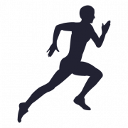 Running silhouette transparent libre PNG