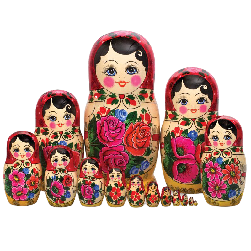 Russian Matryoshka Doll Transparent