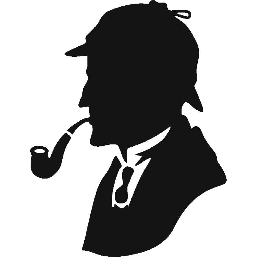 Sherlock Holmes Silhouette PNG HD Calidad