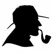 Sherlock Holmes Silhouette ภาพโปร่งใส