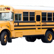 Arquivo PNG de ônibus escolar de visão lateral