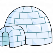Maison de neige transparente