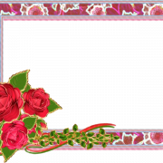 Vierkante bloem frame PNG